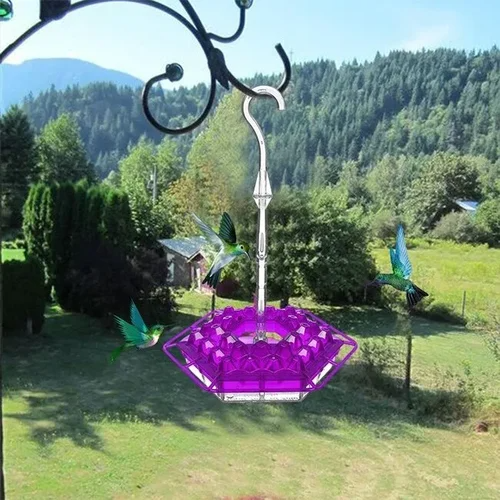 Hanging Hummingbird Feeder with Clear Nectar Reservoir