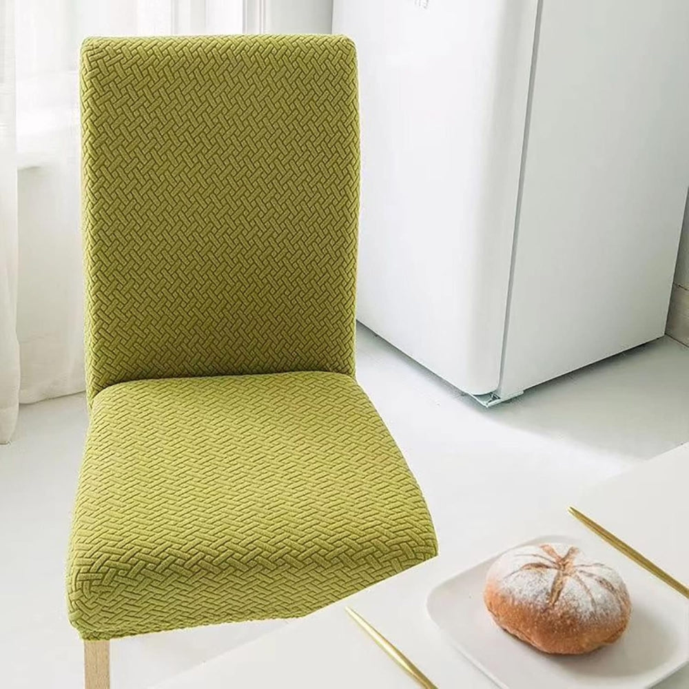 Stretch Jacquard Velvet Dining Chair Cover