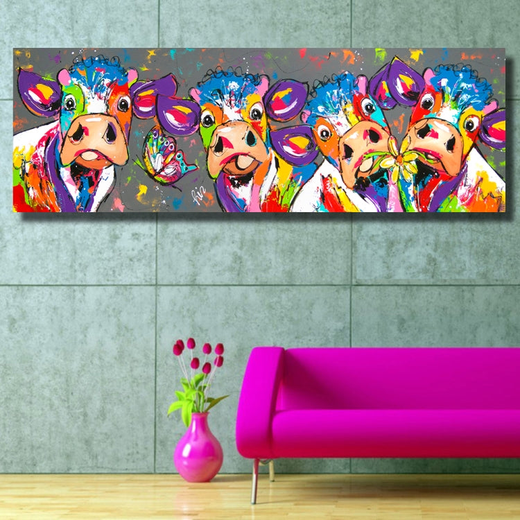 Colorful Cow Canvas Wall Art HD Print 40x120cm