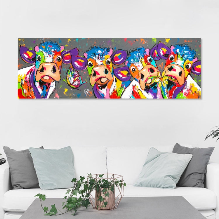 Colorful Cow Canvas Wall Art HD Print 40x120cm