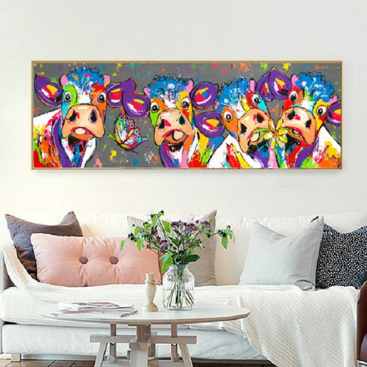 Colorful Cows Canvas Wall Art HD Print