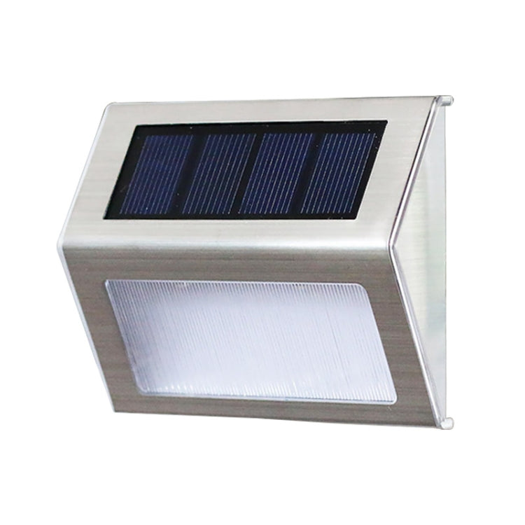 Solar Stainless Steel LED Stair Wall Lamp - 2 Pack Outdoor Garden Light
