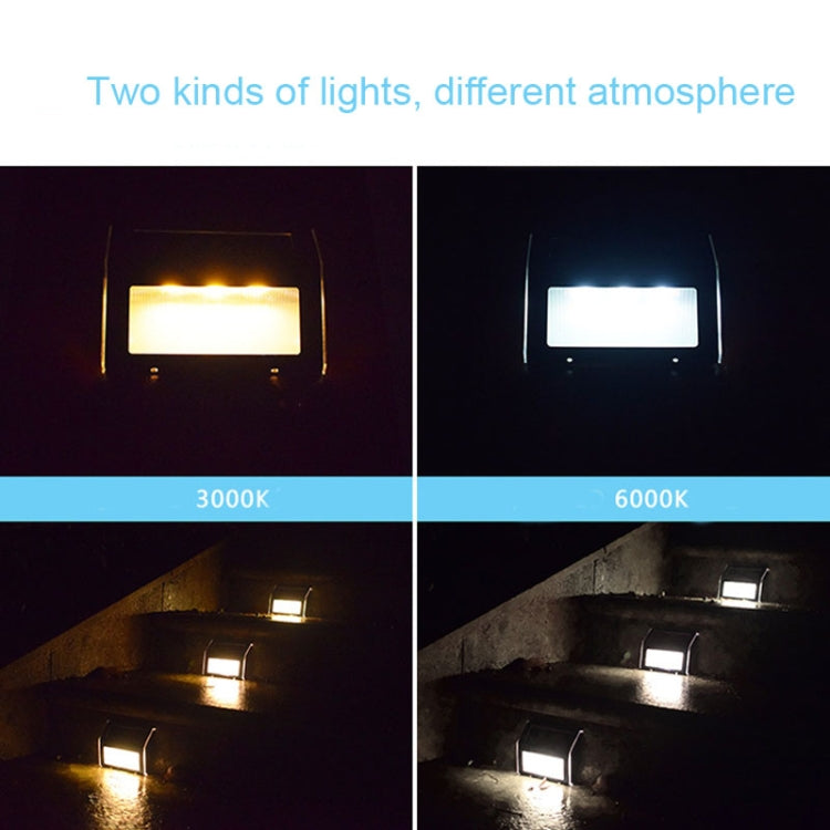 Solar Stainless Steel LED Stair Wall Lamp - 2 Pack Outdoor Garden Light