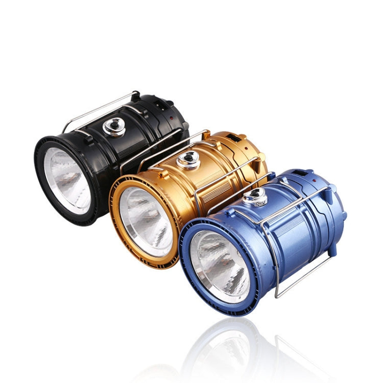 Solar Rechargeable LED Camping Lantern with USB Output and Detachable Hook