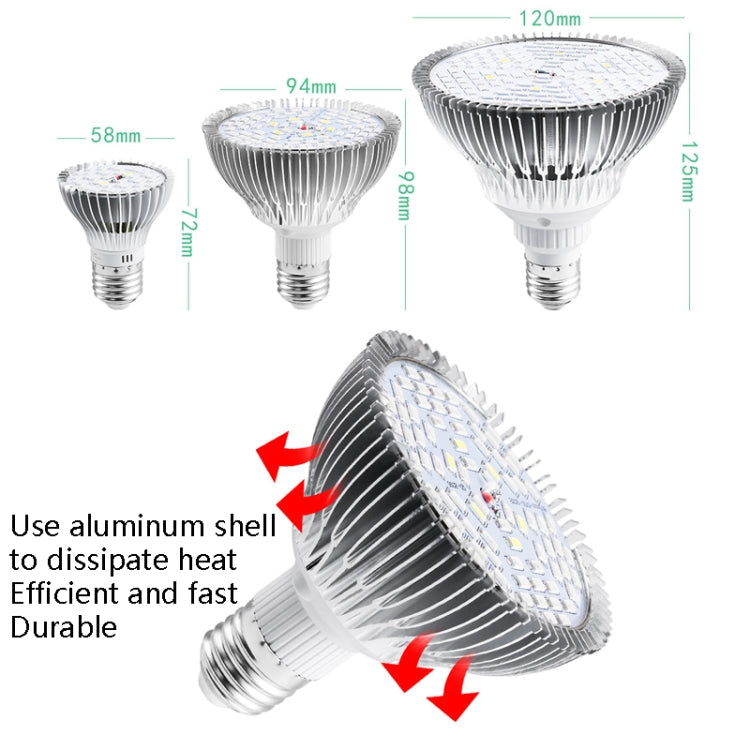 Full Spectrum LED Plant Growth Lamp E27 30W with 40 LED Chips