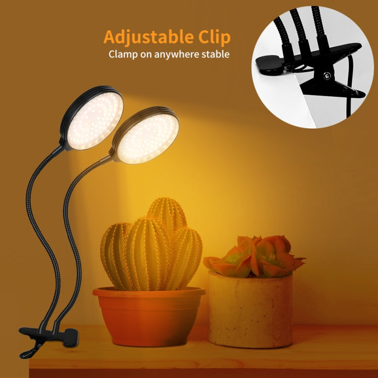 LED Plant Growth Lamp with USB Remote Control, Waterproof Full Spectrum Light, 3 Adjustable Heads