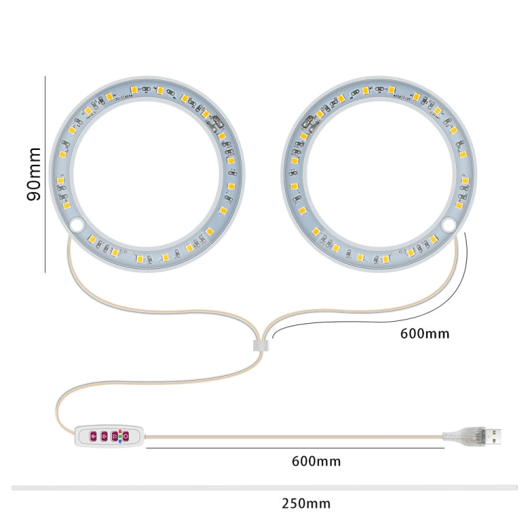 LED Plant Growth Lamp with Intelligent Timer and Adjustable Light Settings