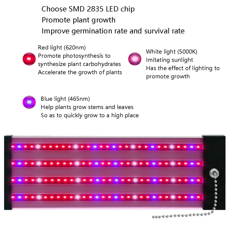 Full Spectrum LED Plant Growth Light Tube 39.4 Inch
