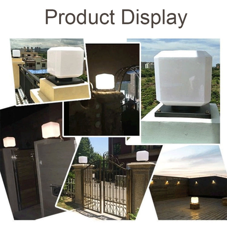 30cm Solar LED Outdoor Post Light - Waterproof Acrylic Wall Light with Warm Illumination