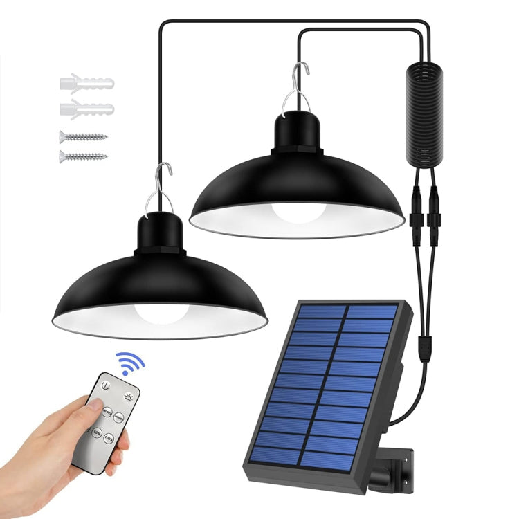 IP65 Waterproof Solar LED Pendant Light with Remote Control and Adjustable Hook