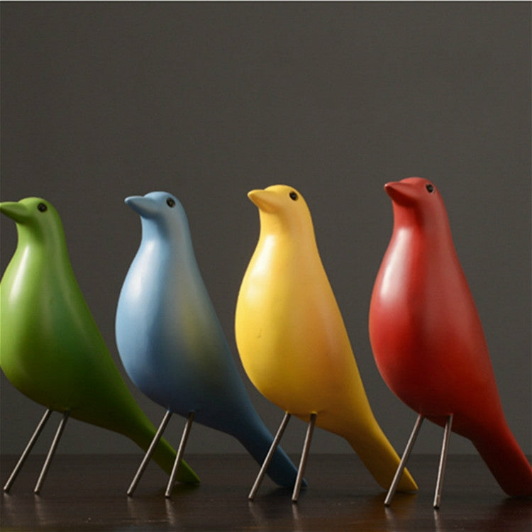 Resin Bird Figurine Office Decor Accent
