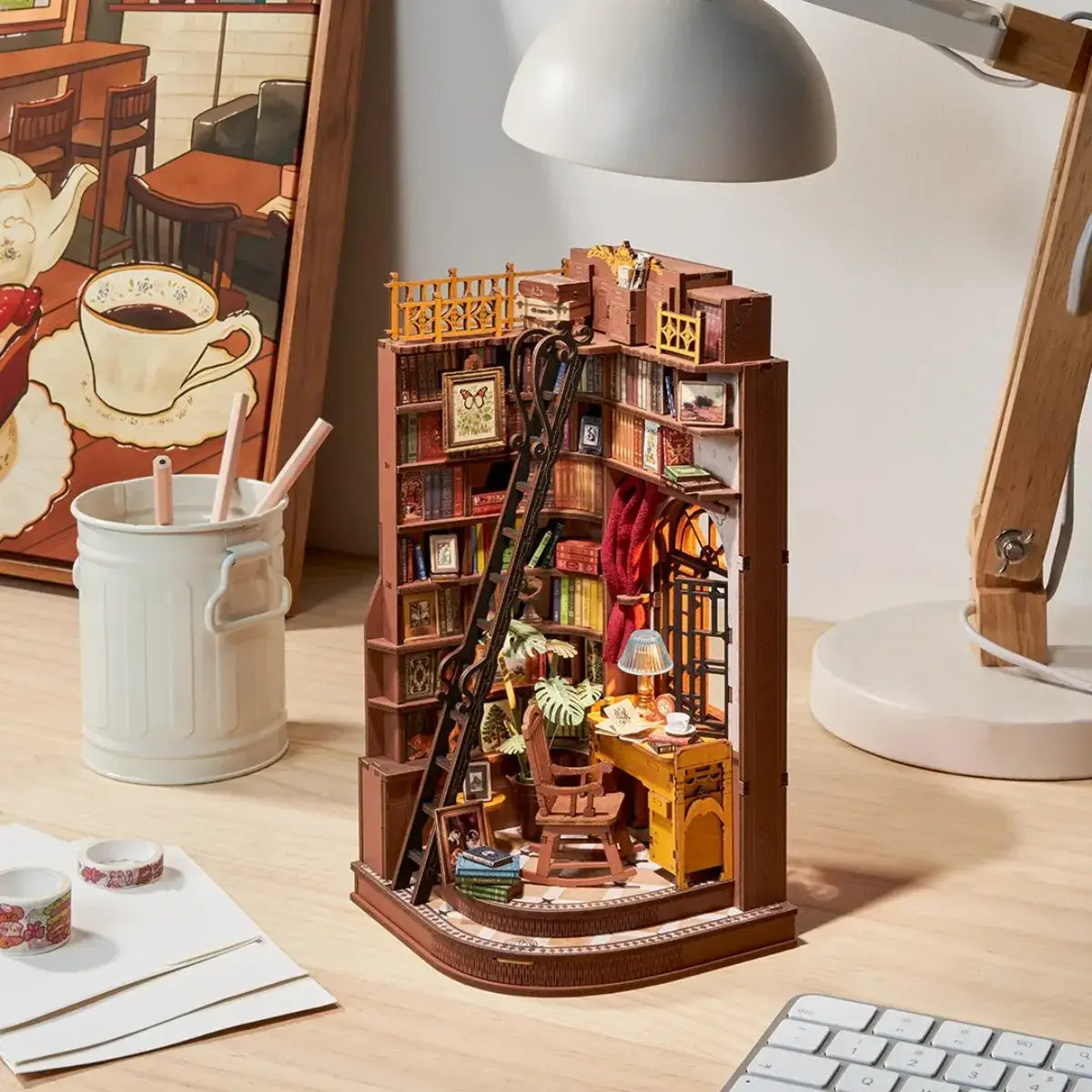 DIY Reading Nook Miniature Book Shelf Kit