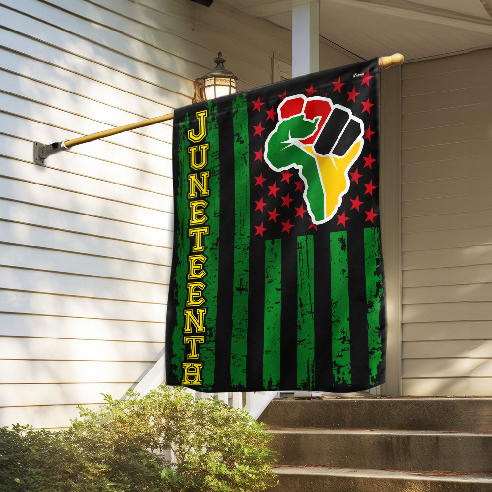 Double-Sided Juneteenth African American Flag - Custom Printed Canvas