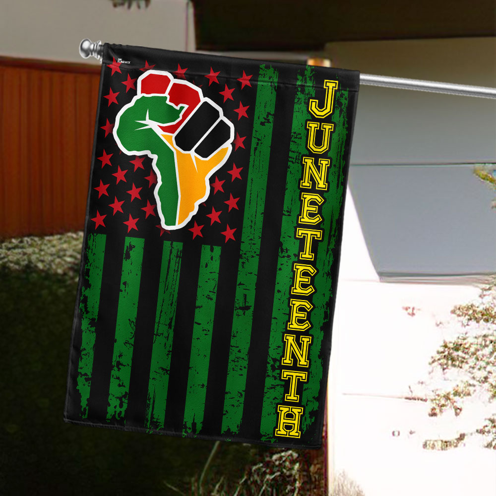 Double-Sided Juneteenth African American Flag - Custom Printed Canvas