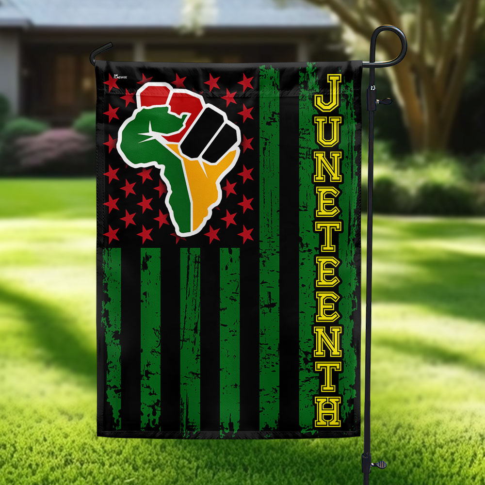 Double-Sided Juneteenth African American Flag - Custom Printed Canvas