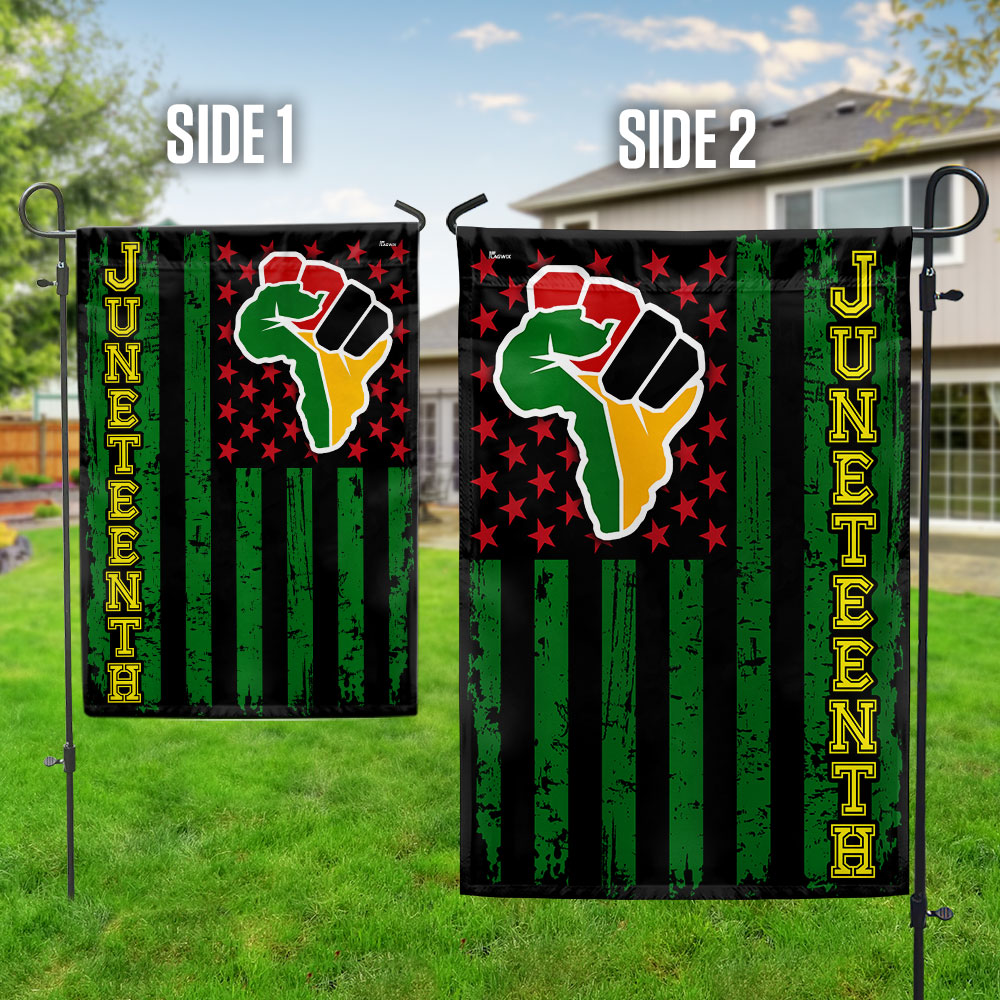 Double-Sided Juneteenth African American Flag - Custom Printed Canvas