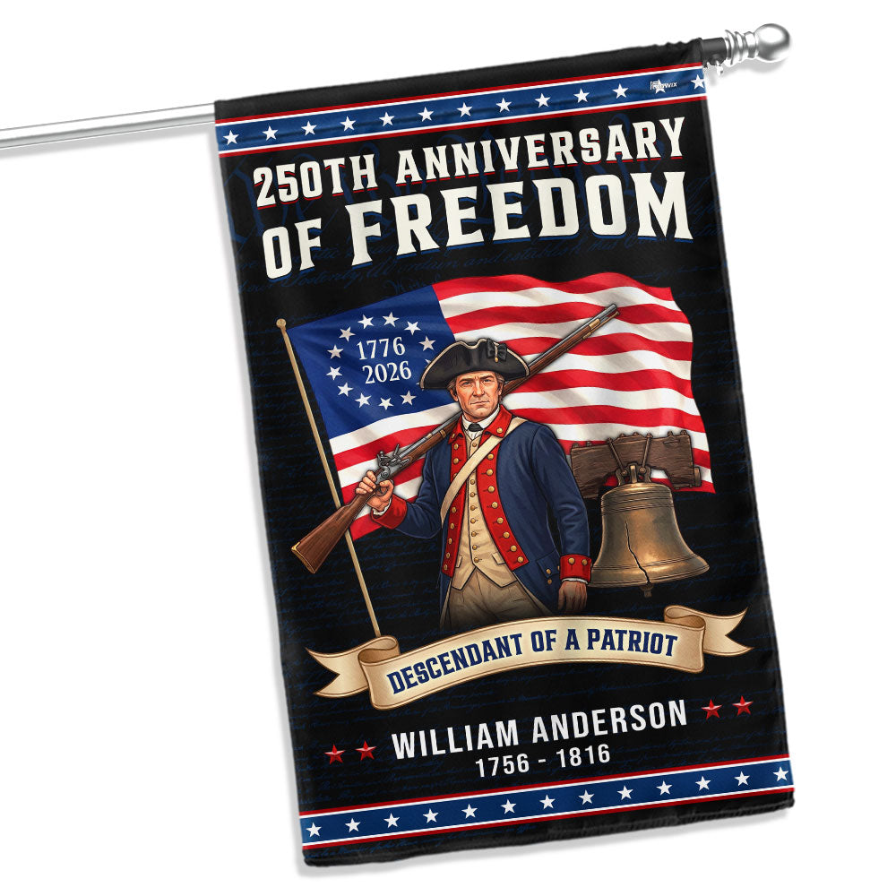 Custom Printed 250-Year Patriot Flag for Indoor Outdoor Use