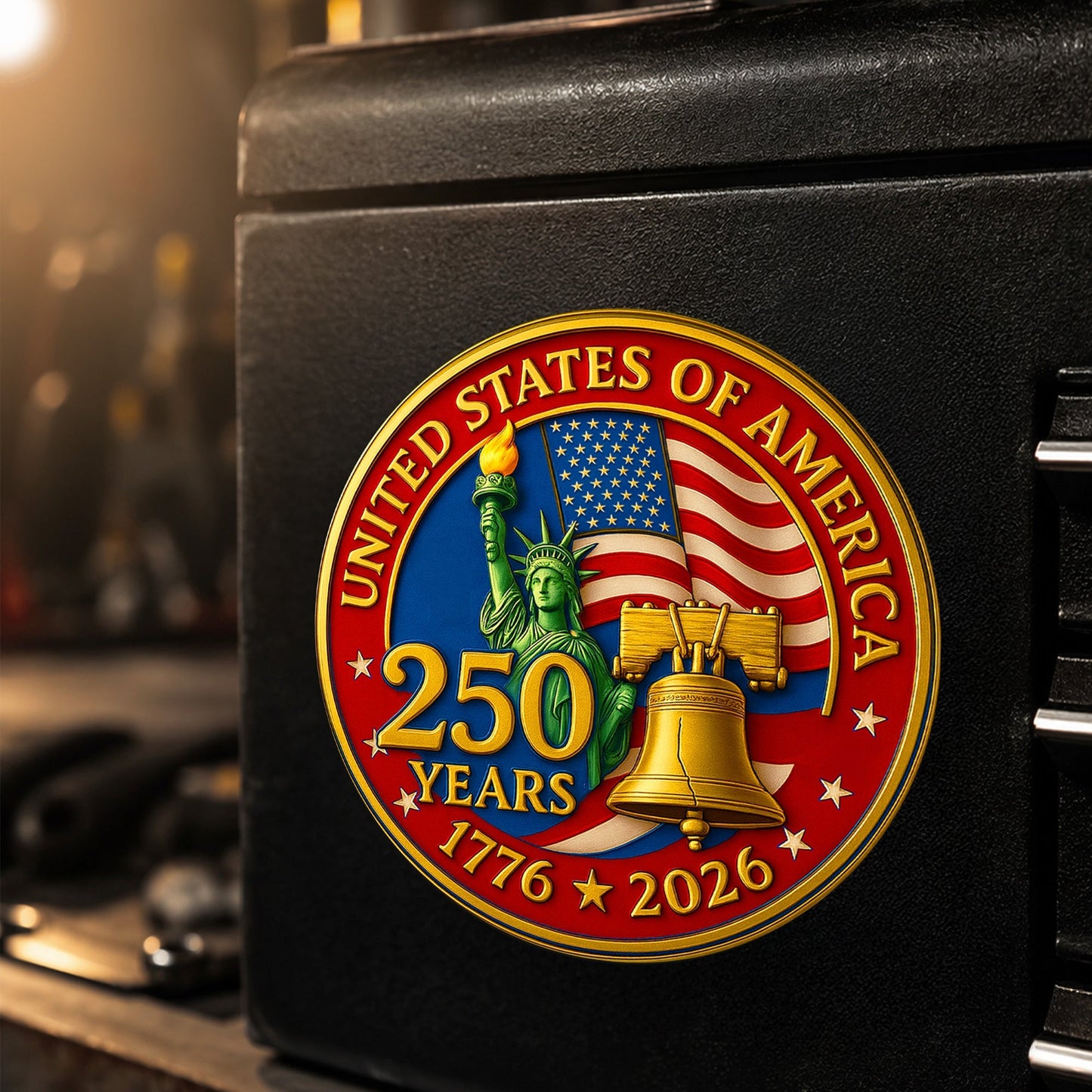 Custom USA 250 Years of Freedom Die Cut Magnet - Liberty Bell Design for Cars and Fridges