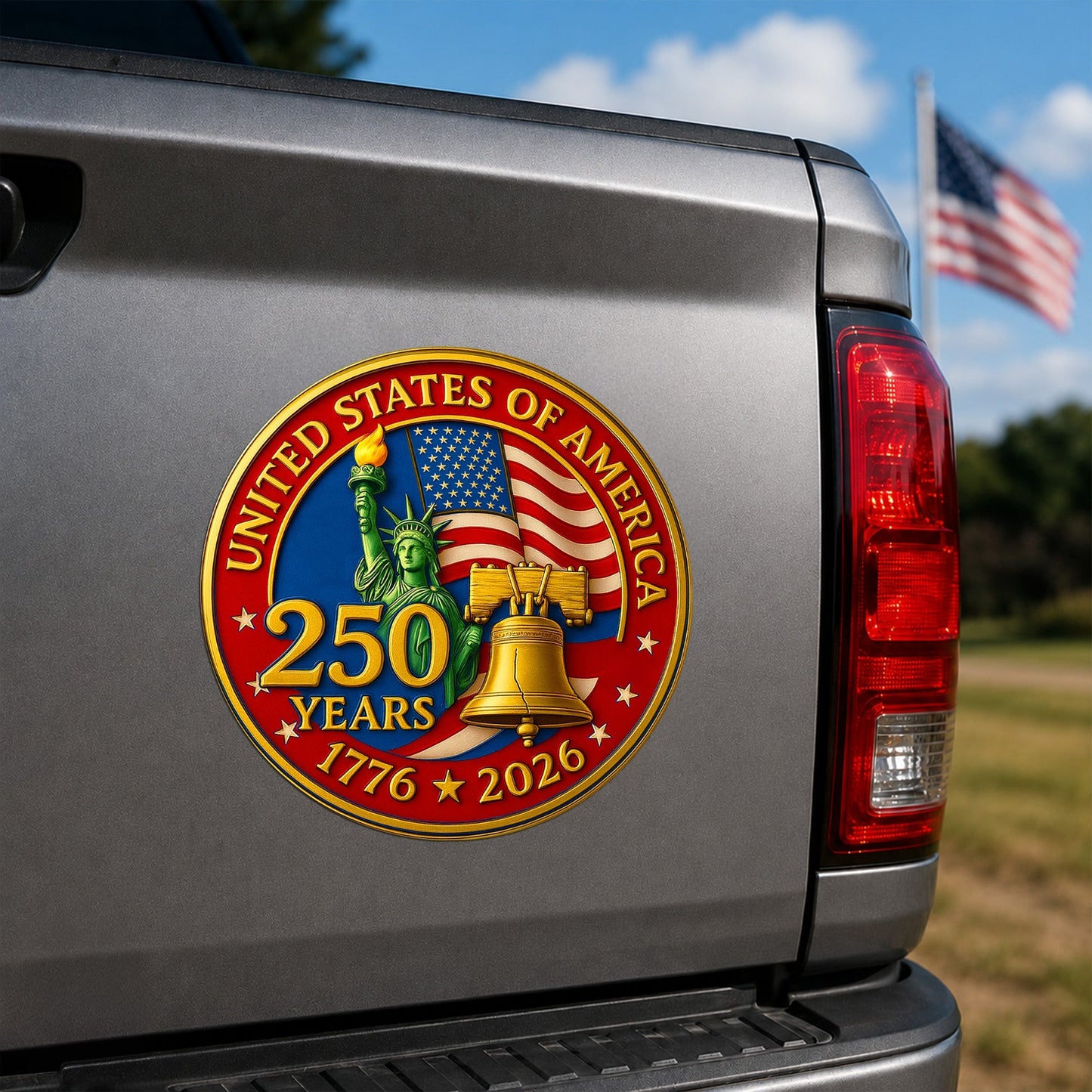 Custom USA 250 Years of Freedom Die Cut Magnet - Liberty Bell Design for Cars and Fridges