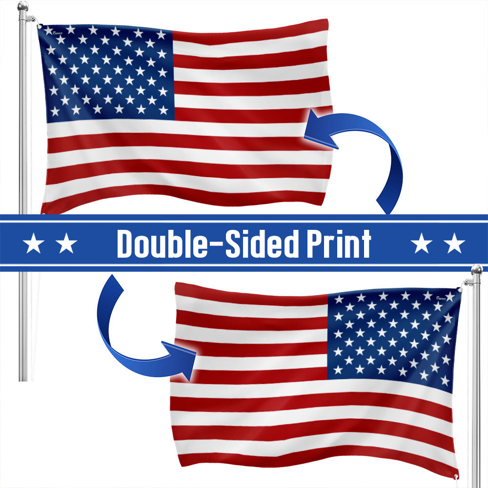 Premium Weatherproof American Grommet Flag - Double-Sided Canvas