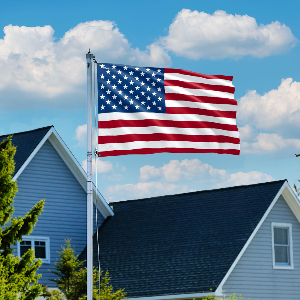 Premium Weatherproof American Grommet Flag - Double-Sided Canvas