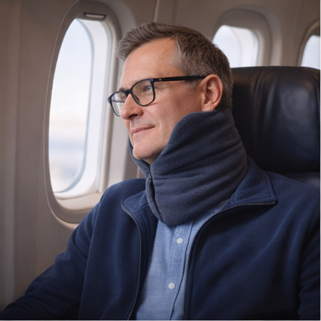 Wrap Style Travel Pillow for Upright Neck Support