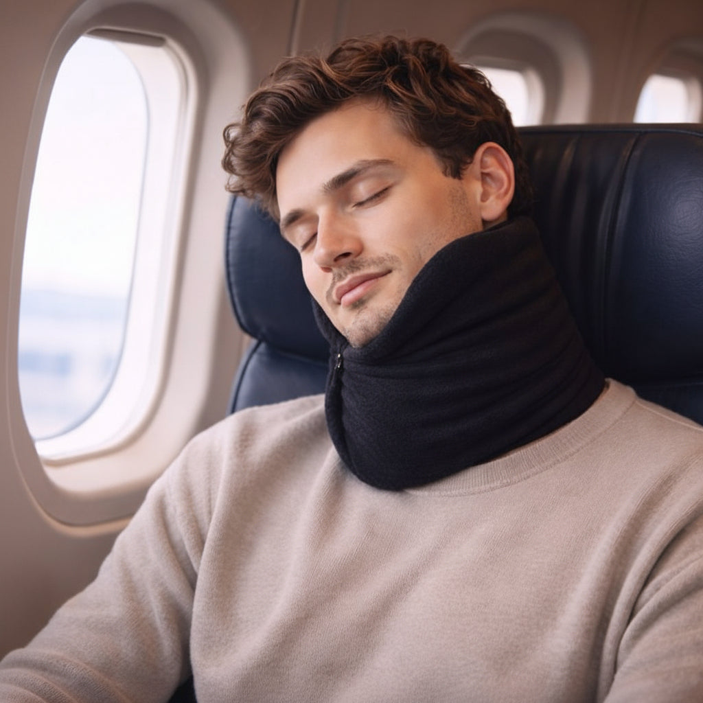 Wrap Style Travel Pillow for Upright Neck Support