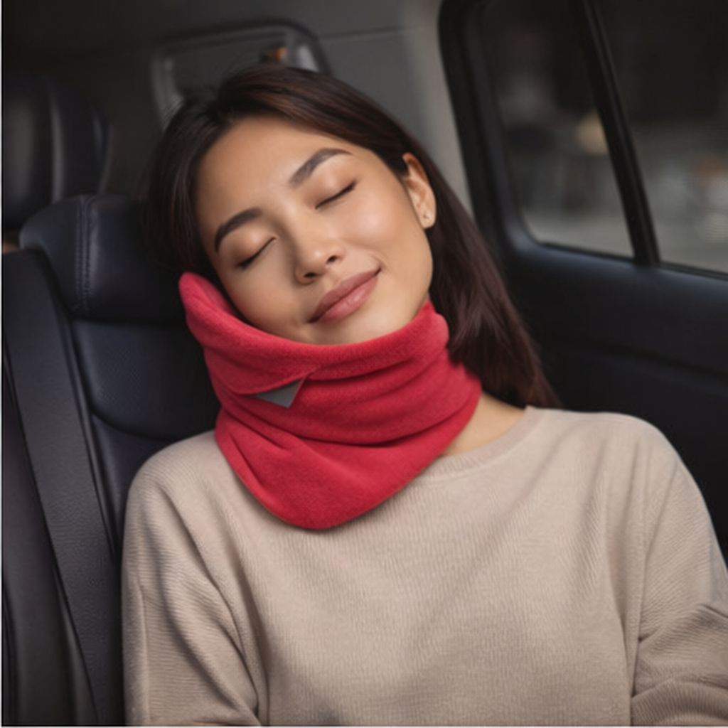 Wrap Style Travel Pillow for Upright Neck Support