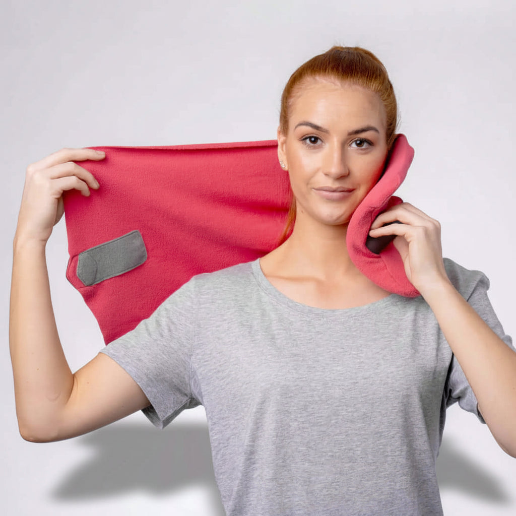 Wrap Style Travel Pillow for Upright Neck Support