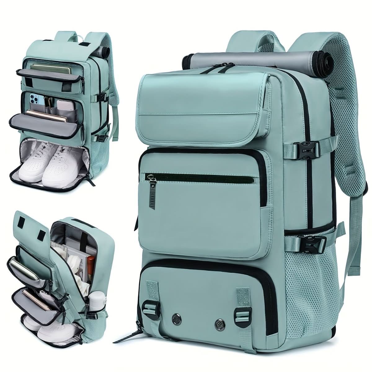 Waterproof Travel Backpack with Laptop Compartment and USB Charging Port