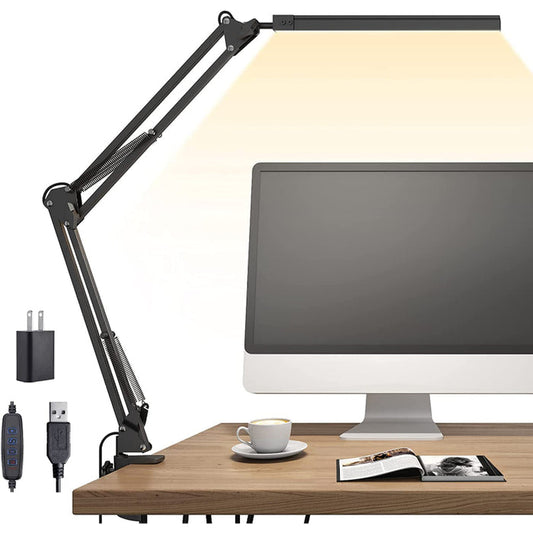 Adjustable LED Desk Lamp with Clamp and Memory Function