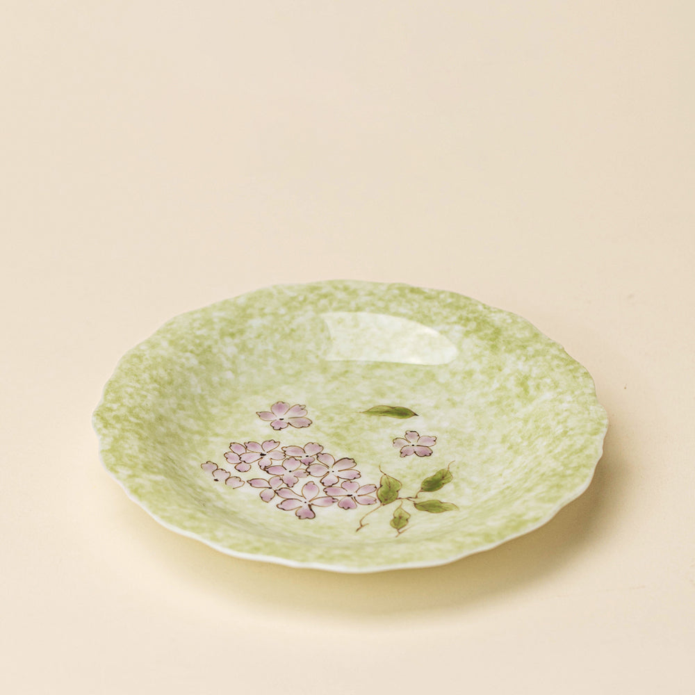 Hand-Painted Hydrangea Porcelain Gaiwan with Saucer