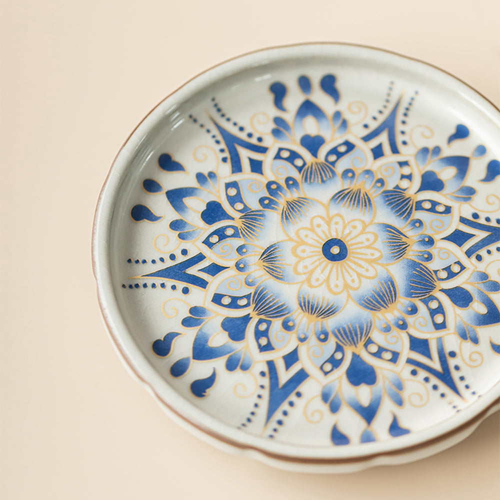 Feitian Cone-Shaped Ruyao Porcelain Gaiwan with Saucer