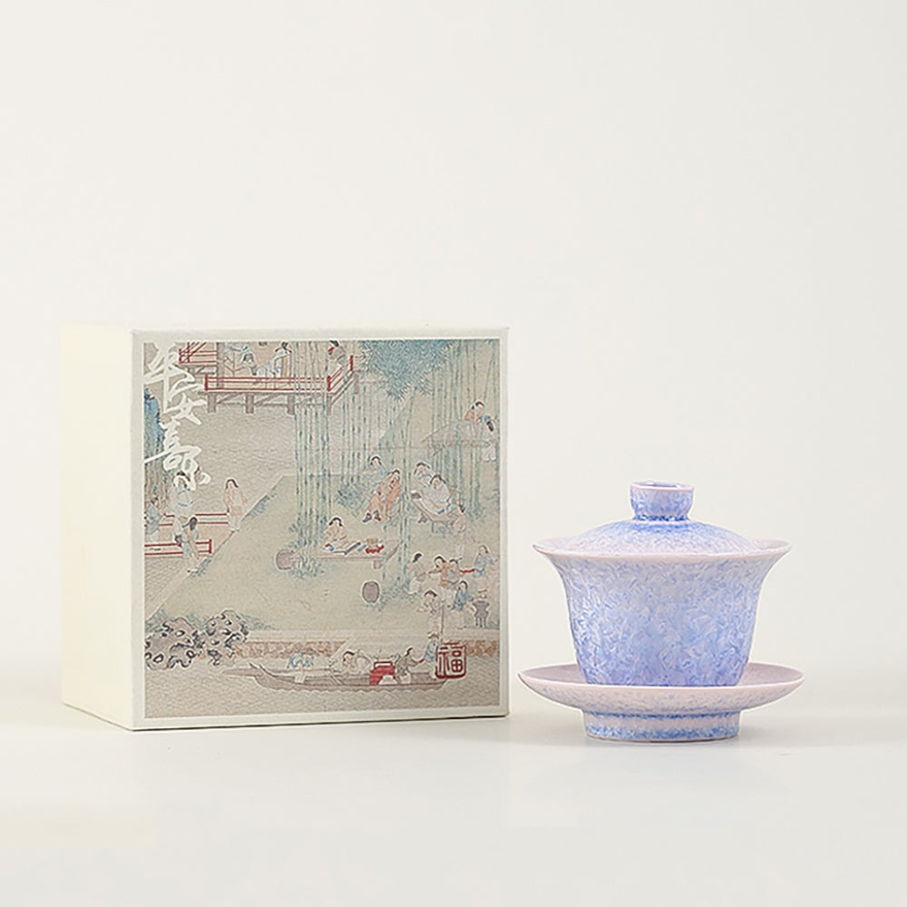Purple Ice Crystal Ruyao Porcelain Tea Gaiwan