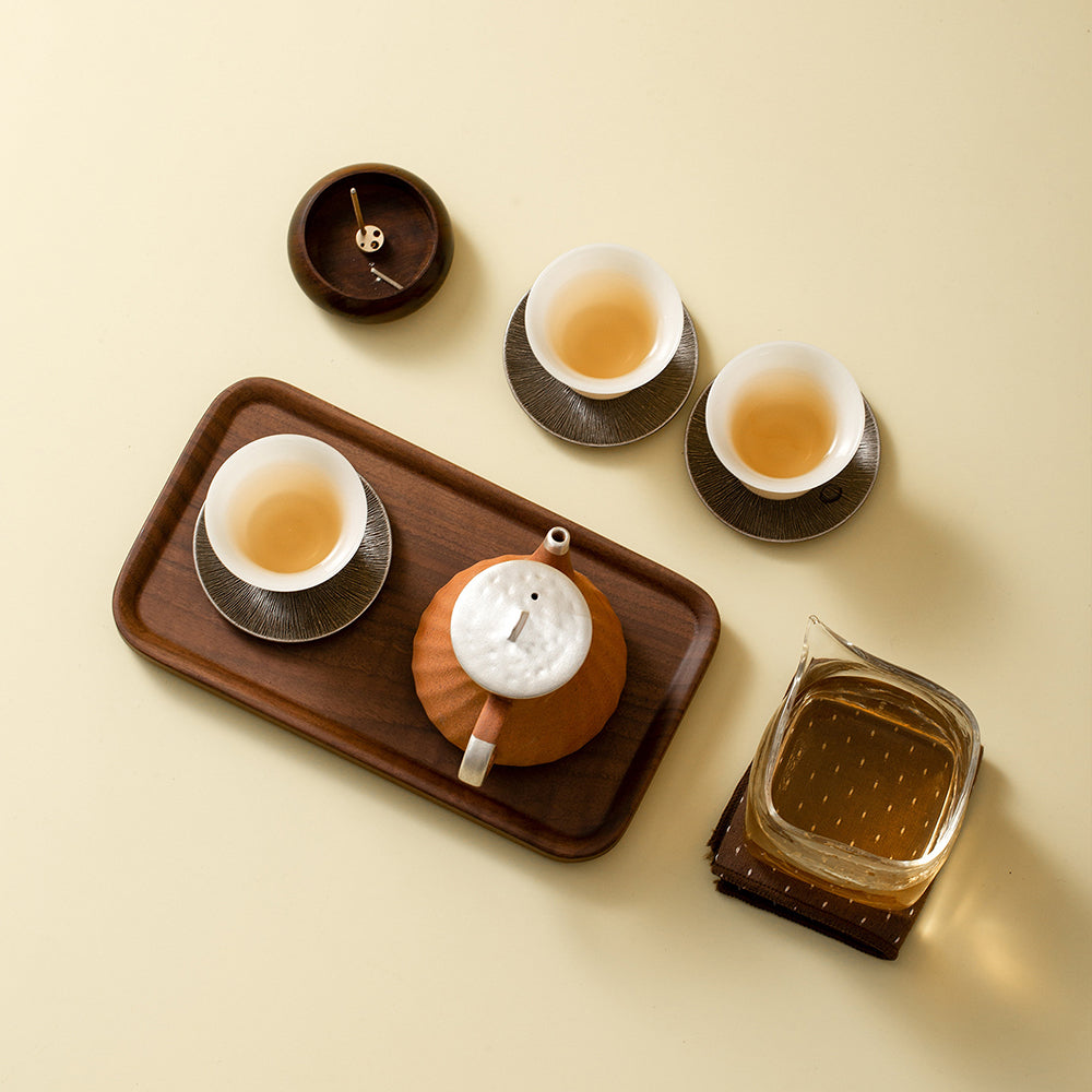 Portable Pottery Travel Tea Set with Accessories