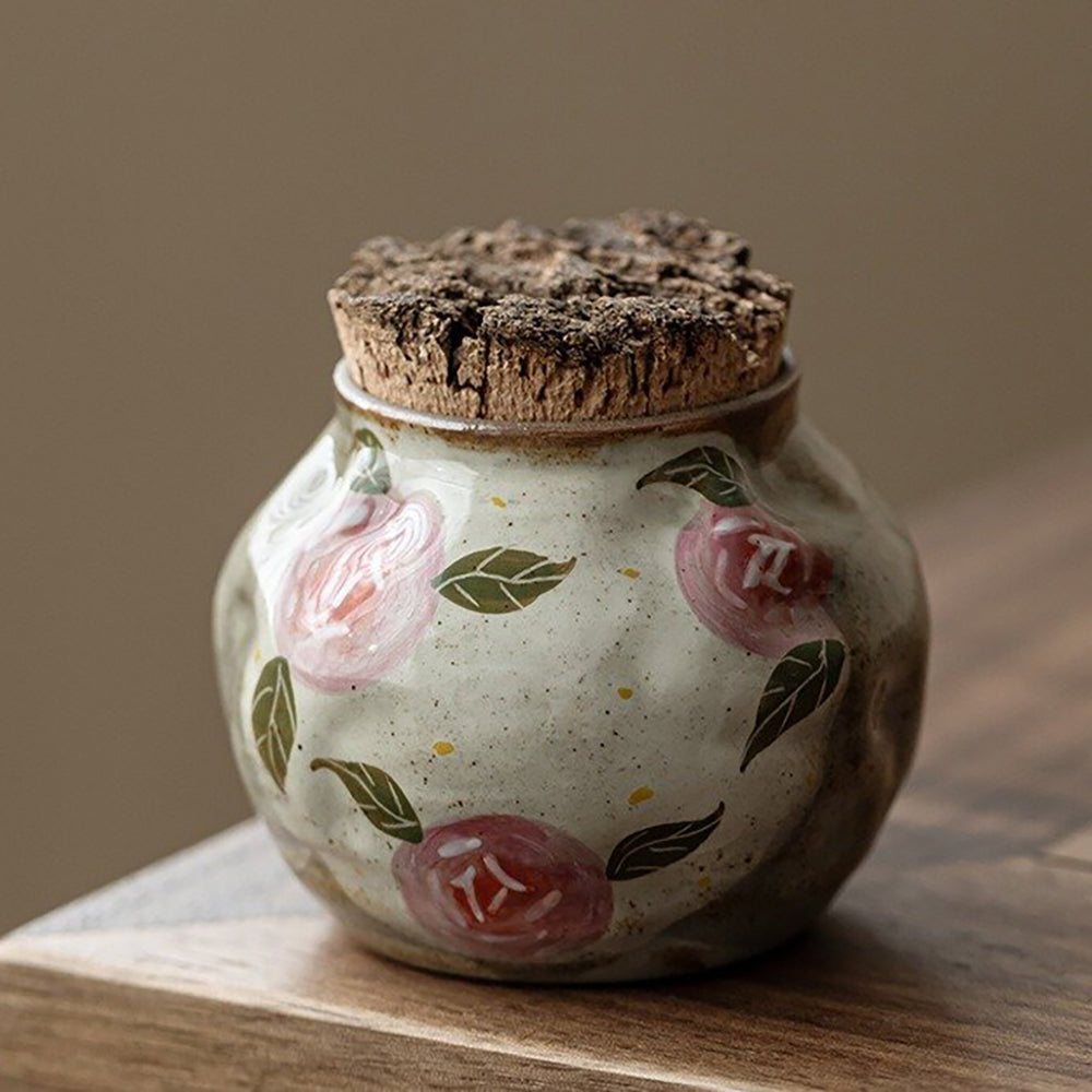 Handmade Ceramic Tea Caddy with Wooden Plug