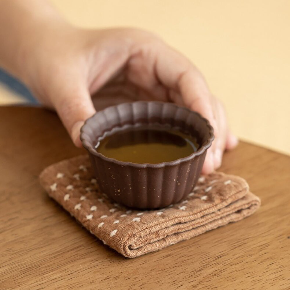 Handcrafted Yixing Purple Clay Tea Cup Set - Five Elements Design