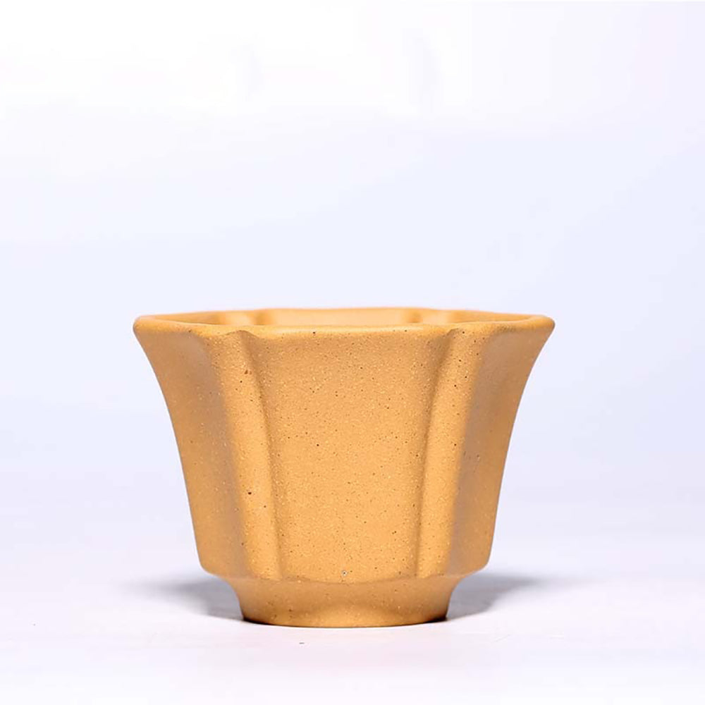 Purple Clay Flower Gongfu Tea Cup Set with Gift Box