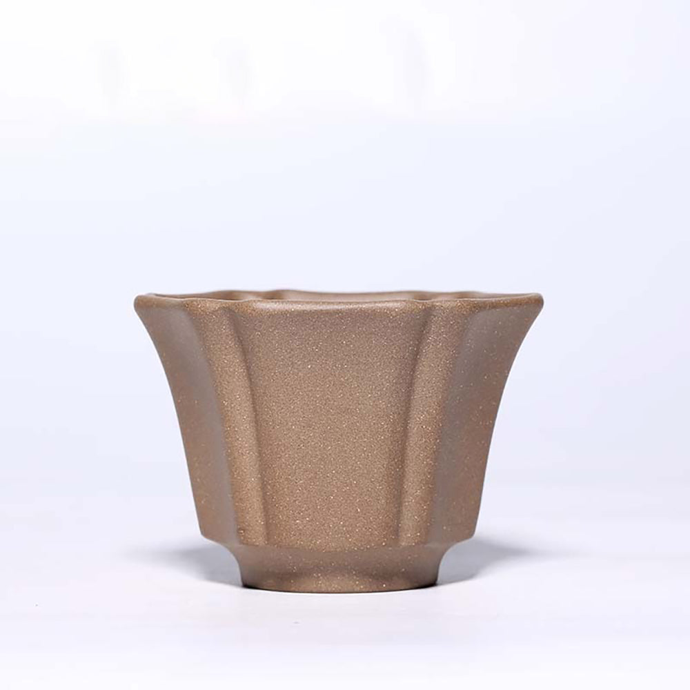 Purple Clay Flower Gongfu Tea Cup Set with Gift Box