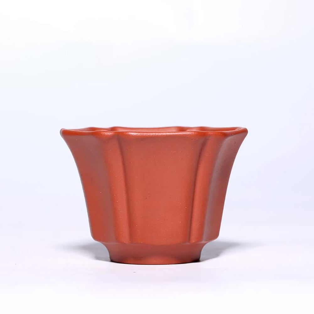 Purple Clay Flower Gongfu Tea Cup Set with Gift Box