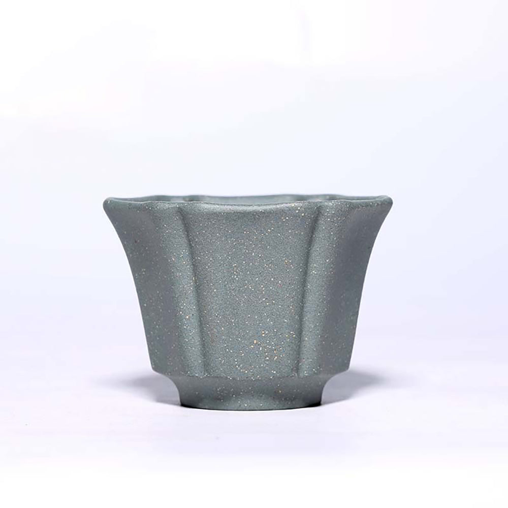 Purple Clay Flower Gongfu Tea Cup Set with Gift Box