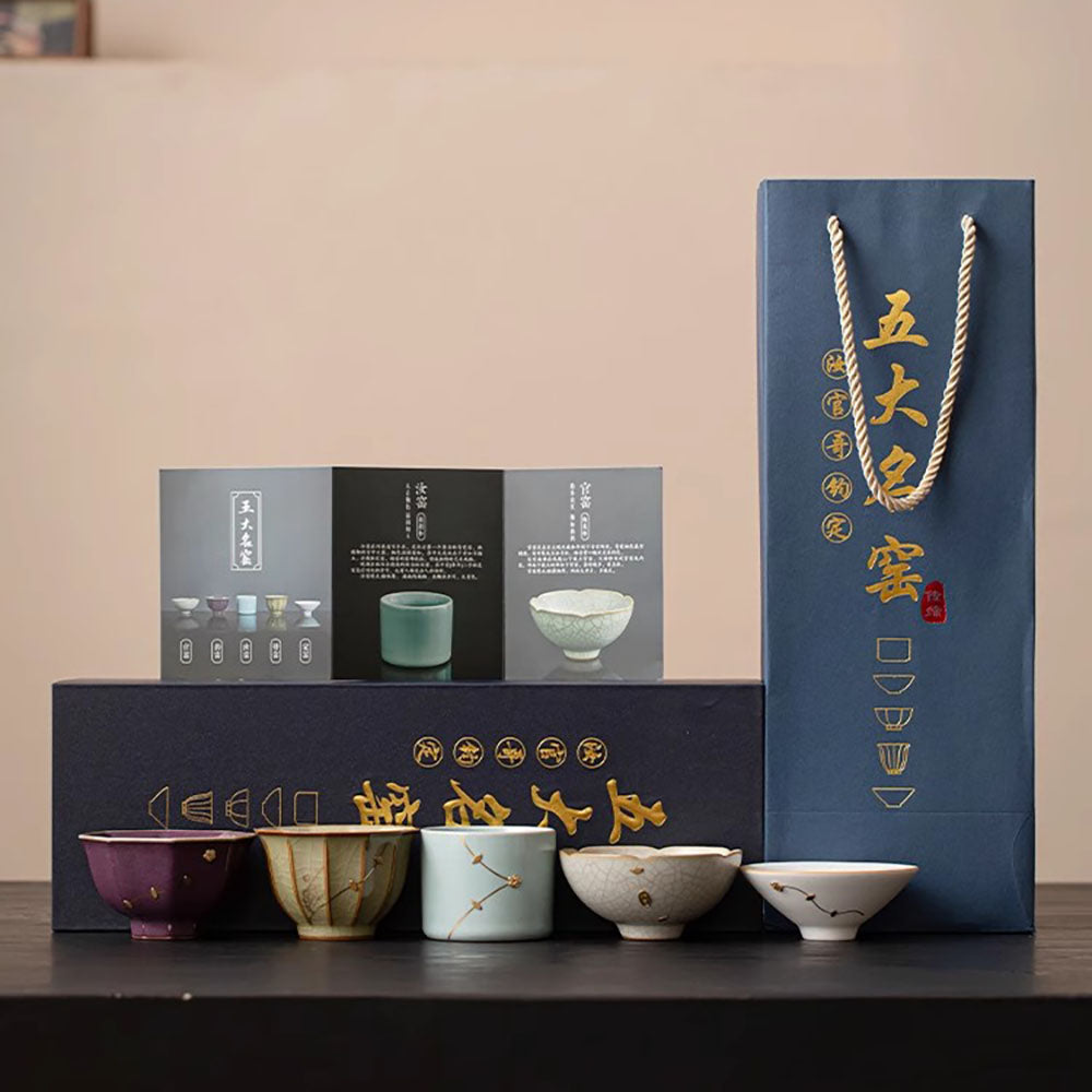 Ceramic Gongfu Tea Cup Set with Counternail Technology