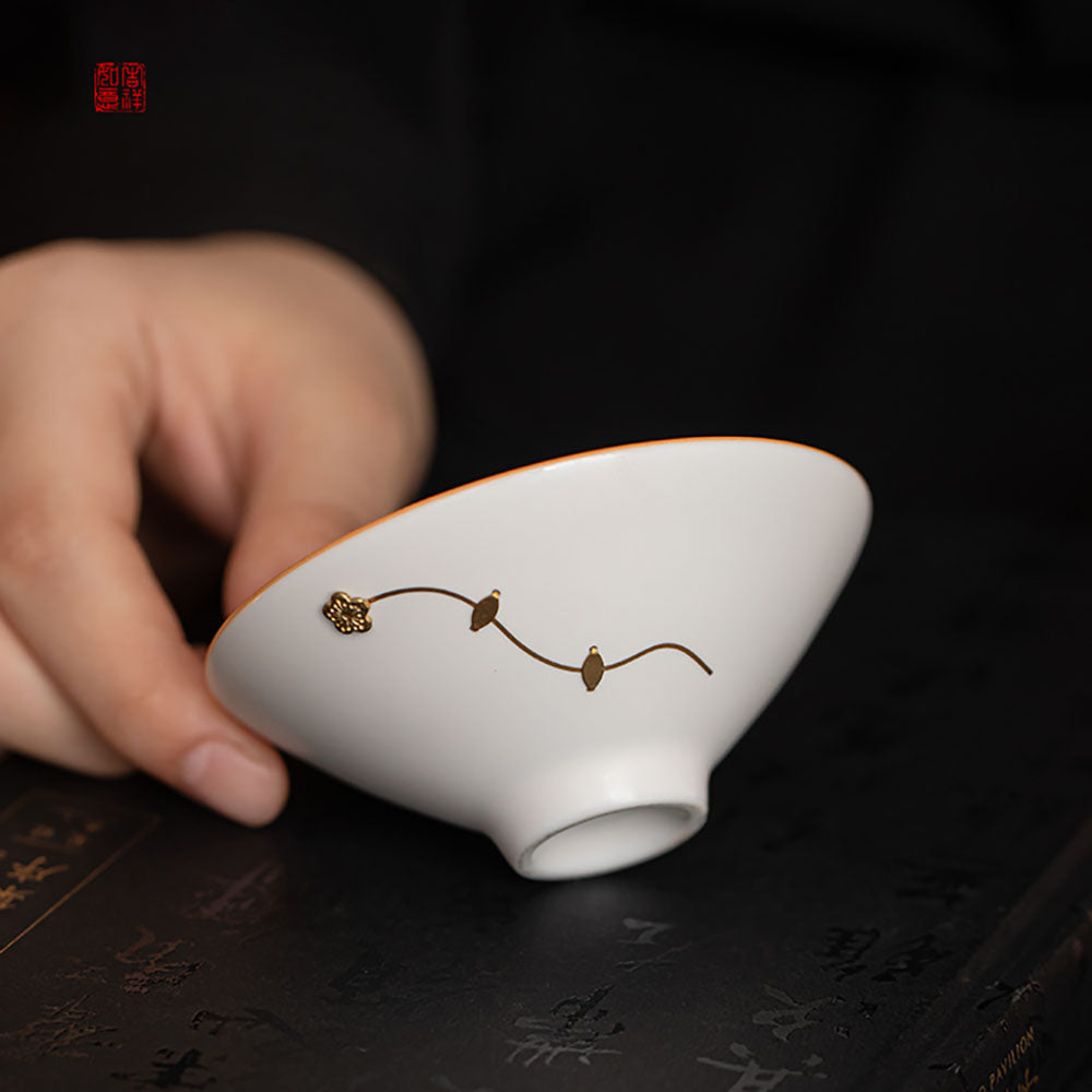 Ceramic Gongfu Tea Cup Set with Counternail Technology