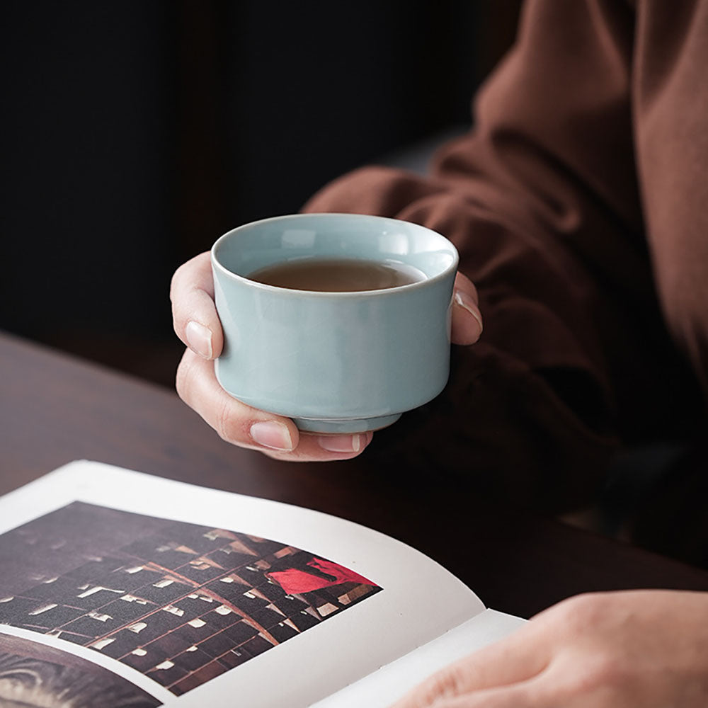 Ceramic Gongfu Tea Cup Set - Five Unique Kiln Styles