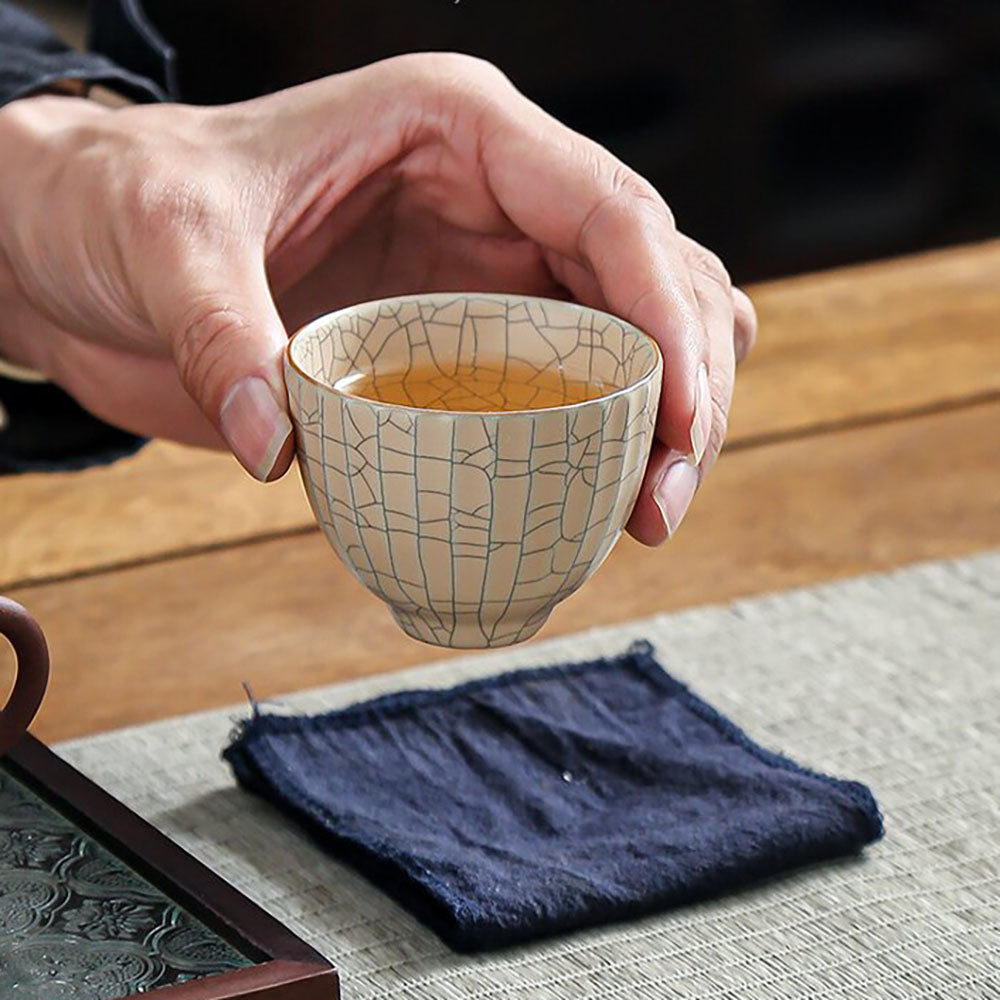 Ceramic Gongfu Tea Cup Set - Five Unique Kiln Designs