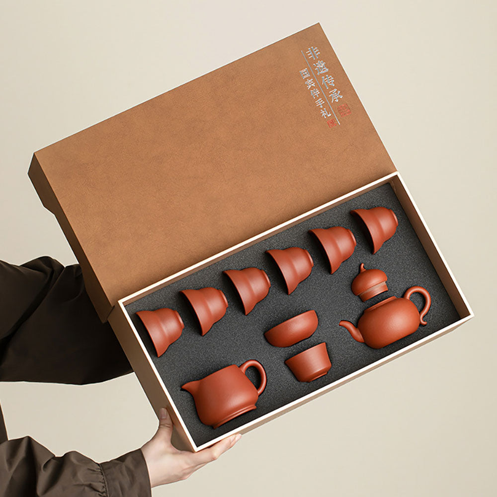 Zhu Ni Clay Gourd Tea Set with Gift Box