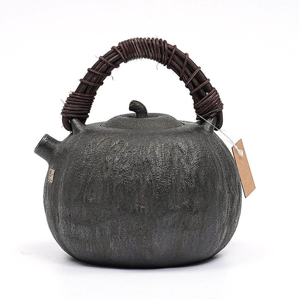 Japanese Melon-Shaped Cast Iron Teapot