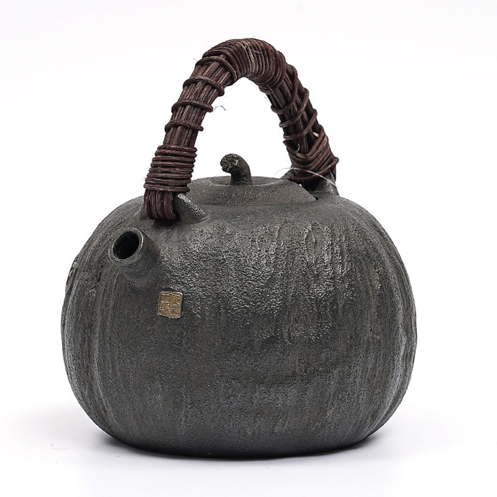 Japanese Melon-Shaped Cast Iron Teapot