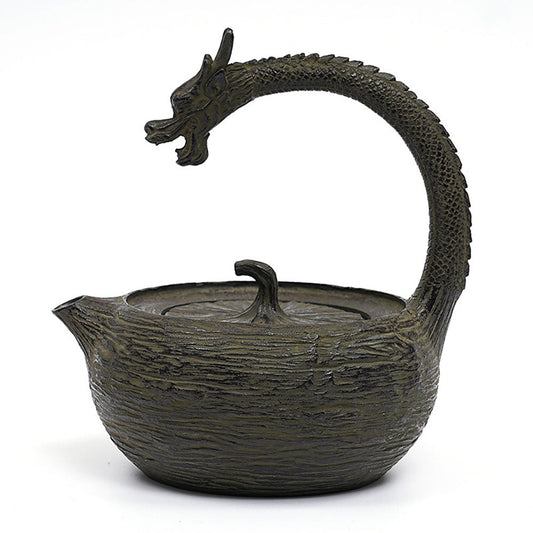 Japanese Cast Iron Teapot with Dragon Handle