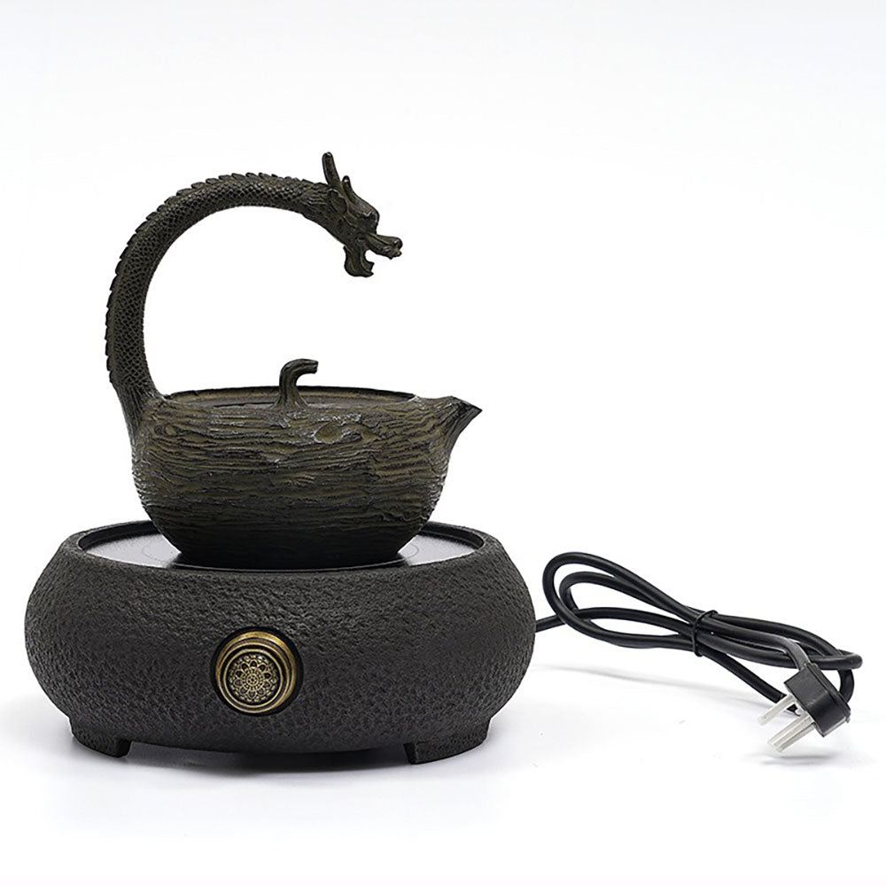 Japanese Cast Iron Teapot with Dragon Handle